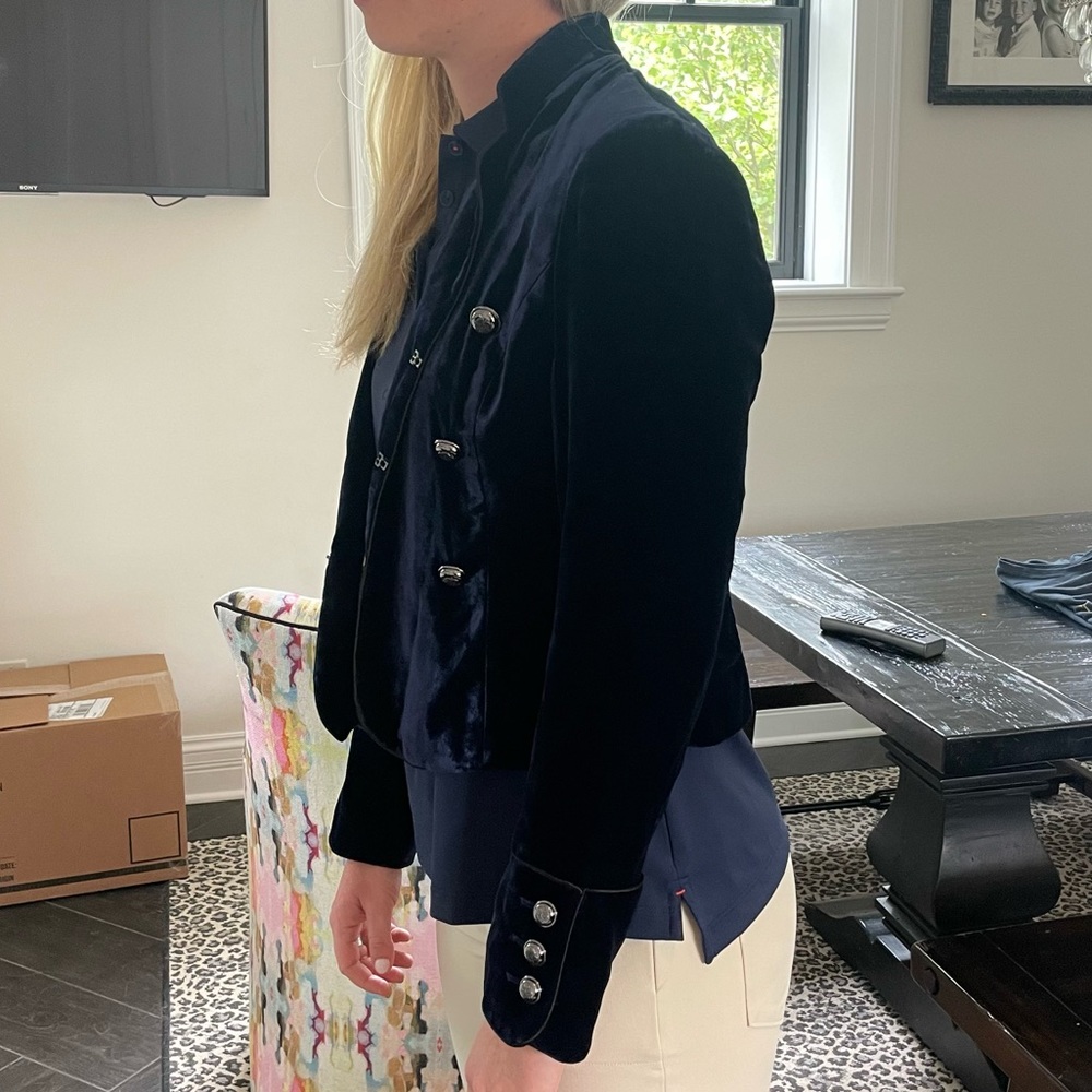 Velvet Double Breasted Button Jacket - image 7